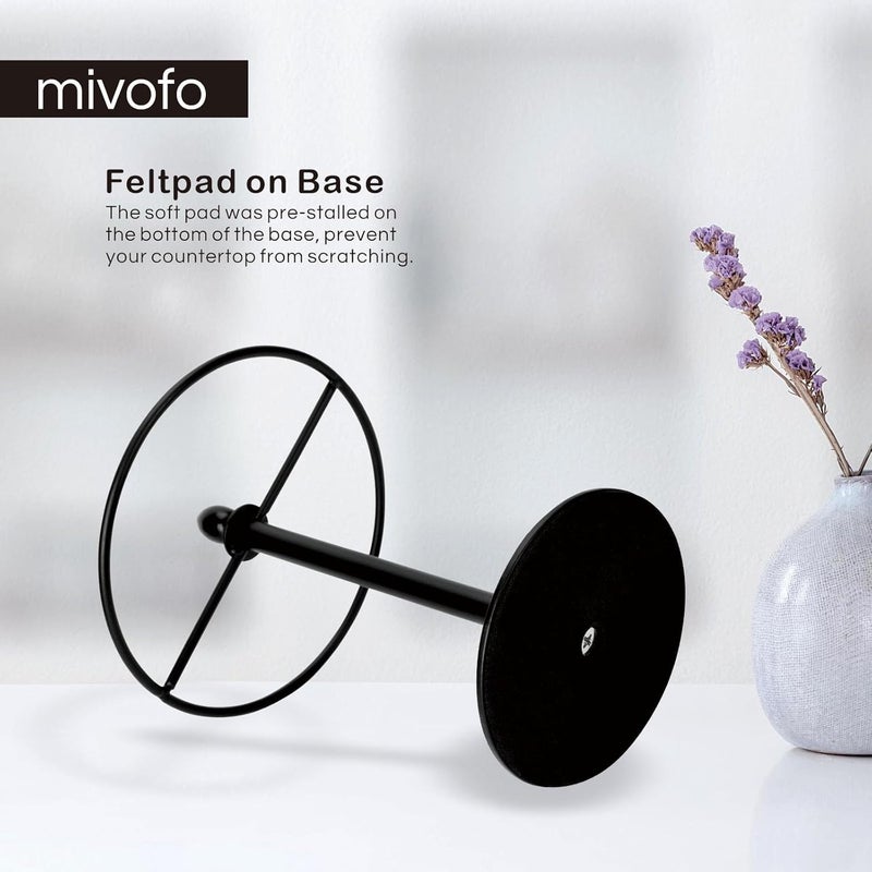 mivofo حامل نظارات شمسية، رف عرض للنظارات لـ 12 نظارة، فولاذ مقاوم للصدأ - أسود - Image 5